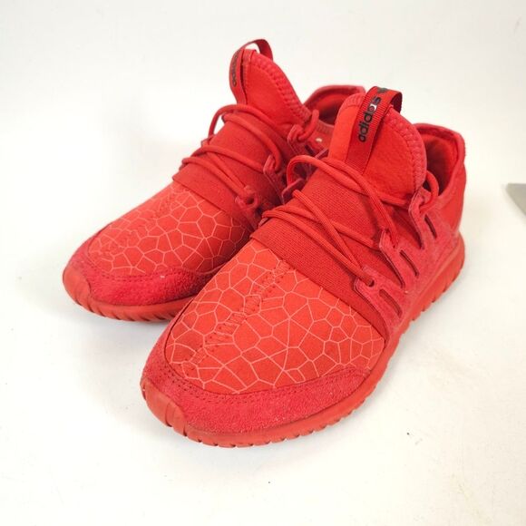 Adidas Originals Tubular Nova Triple Red Men’s Sneakers Size 5.5 - Picture 2 of 9
